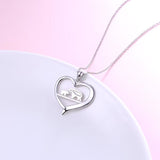 Fashion Mama Bear Crystal Heart Pendant Necklace – Jewelry Gift Ideas — 5