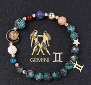 Natural Stone Twelve Constellations Bracelets Cut Hemp – Stylish Gifts — 13