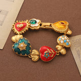 Retro Colorful Artistic Love Carved Embossed – Jewelry Gift Ideas — 6