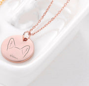 Stainless Steel Dog Ear Round Name Necklace – Jewelry Gift Ideas — 4