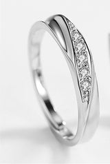 Women's Sterling Silver Couple Ring – Gifts for Her — 4