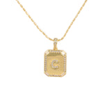 18K Gold Inlaid Zircon Letter Necklace For Women – Jewelry Gift Ideas — 5