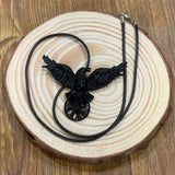 Vintage Black Crow Pendant Necklace – Jewelry Gift Ideas — 3