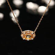 Natural Citrine Necklace Sky Blue Topaz – Jewelry Gift Ideas — 6