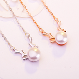 Small Elk Pearl Pendant – Jewelry Gift Ideas — 3