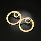 Trend Ins Wind Geometric Double Round Earrings – Birthday Gifts — 5