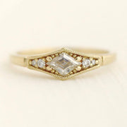 Simple Fashion Square Diamond Golden Ring Creative – Stylish Gifts — 4
