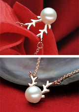 Small Elk Pearl Pendant – Jewelry Gift Ideas — 8
