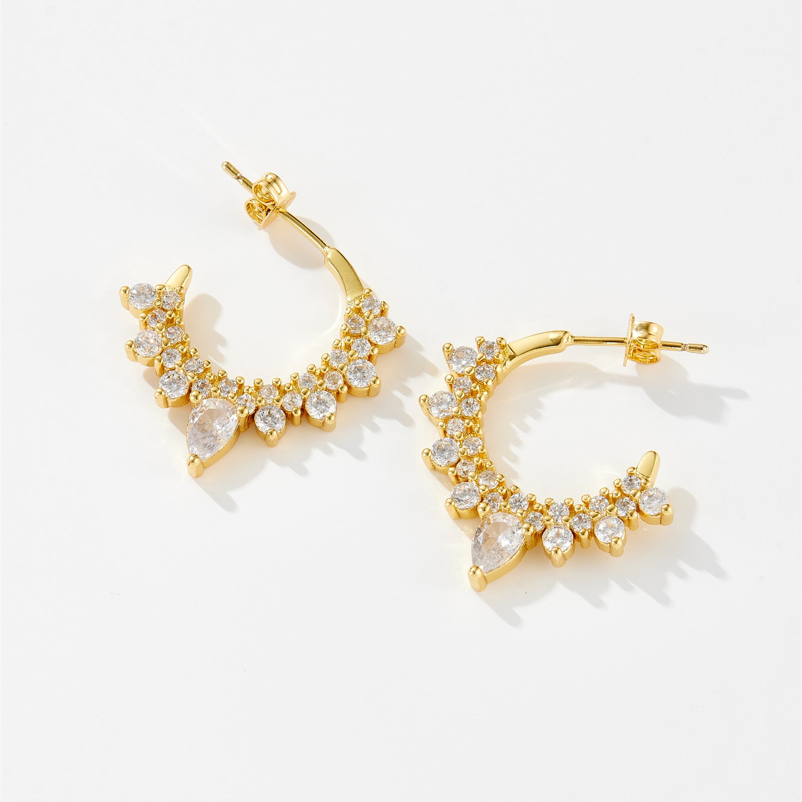 Fashion High Sense Irregular Design Earrings C- Ring – Stylish Gifts — 1