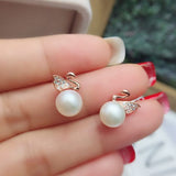 S925 silver freshwater pearl swan earrings – Surprise Gifts — 7