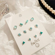 Sterling Silver Needle Stud Earrings Women's Set Small – Gifts for Her — 16