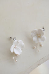 Ceramic Flower Earrings 3.8 Cm Diameter Large Flowers – Useful Gifts — 2