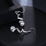 Purple Zircon Spiral Ear Hook Earrings – Small Gift Ideas — 5