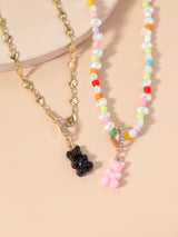Bohemian Rainbow Wind Necklace Colored Rice Beads – Jewelry Gift Ideas — 2