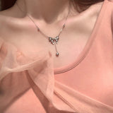 Light Luxury Small Number High Sense Bow Necklace – Jewelry Gift Ideas — 4
