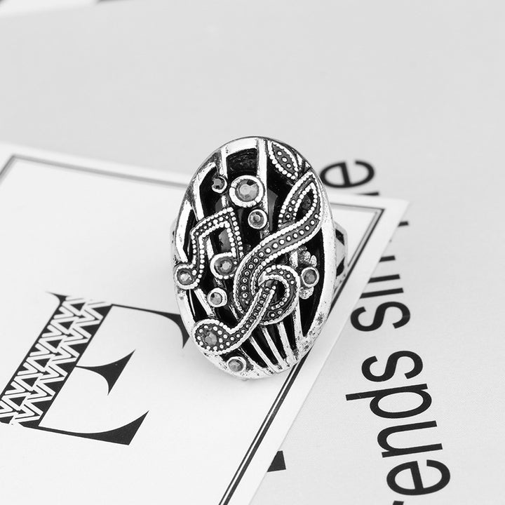 Hollow Carved Music Symbol Retro Ring – Creative Gifts — 1
