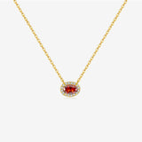 S925 Sterling Silver Zircon Lucky Stone Necklace – Jewelry Gift Ideas — 9