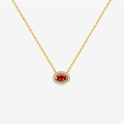 S925 Sterling Silver Zircon Lucky Stone Necklace – Jewelry Gift Ideas — 9