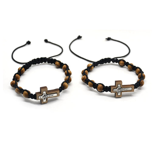Cross Bracelet Alloy Pine Beads Woven China – Jewelry Gift Ideas — 2