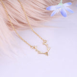 Christmas Small Antlers Deer Head Elk Necklace – Jewelry Gift Ideas — 2