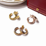 Titanium Steel Vacuum Ring Three-color Stud Trend – Stylish Gifts — 2