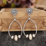 Big Circle Drop-shaped Turquoise Earrings – Special Occasion Gifts — 1