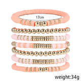 Retro Bohemian Polymer Clay Ball Bracelet Suit – Jewelry Gift Ideas — 5