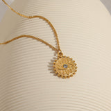 Women's Round Pendant Sweater Chain Necklace – Jewelry Gift Ideas — 3