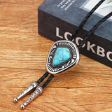Celtic Pattern Turquoise Agate Bolo Tie – Thoughtful Gifts — 11