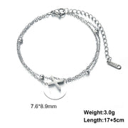 Cut Titanium Steel Double-layer Chain 26 Letters – Jewelry Gift Ideas — 12