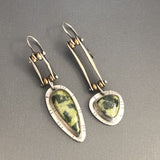 Simple Two-tone Irregular Long Eardrops – Surprise Gifts — 6