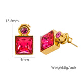Elegant High Sense Inlaid Zircon Square Women's Ear – Gifts for Her — 5