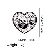 Skull Nerd Brooch Cartoon Badge Creative – Jewelry Gift Ideas — 7