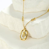 Simple Rose White Shell Pendant Necklace – Jewelry Gift Ideas — 18