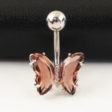 Short Titanium Steel Zircon Small Butterfly – Small Gift Ideas — 19
