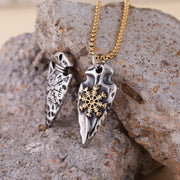 Triangle Shield Compass Pendant Viking Character – Jewelry Gift Ideas — 2