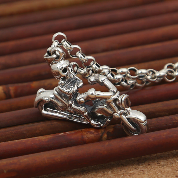 S925 Sterling Silver Fashion Vintage Punk Style Skull – Stylish Gifts — 1