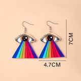 Rainbow Tearful Eyes Acrylic Pendant Earrings – Jewelry Gift Ideas — 4