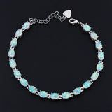 Women's Oval Opal Bracelet Tennis Chain – Jewelry Gift Ideas — 5