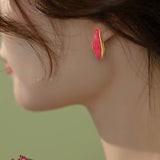 Fashion Stainless Steel Hook Enamel Earrings – Stylish Gifts — 1
