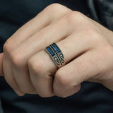 Alloy Inlaid Zircon Ring For Men – Gifts for Him — 3