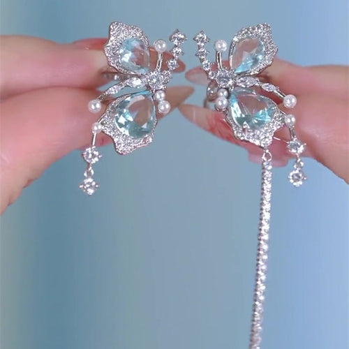 Butterfly Tassel Zircon Earpiece Irregular Ear Bone – Surprise Gifts — 1