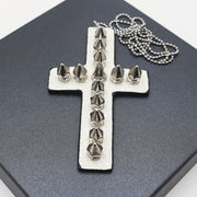 Y2g Heavy Industry Spike Leather Cross Necklace – Jewelry Gift Ideas — 4