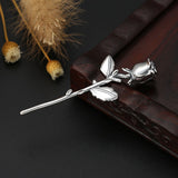 S925 Sterling Silver Retro Simple Elegant Rose – Jewelry Gift Ideas — 4