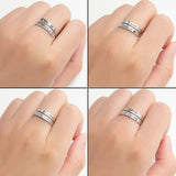 Stainless Steel Ring Retro English Double Ring – Stylish Gifts — 6
