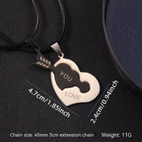Cute Heart Couple Necklace With One Arrow LOVEYOU – Jewelry Gift Ideas — 18