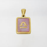 Stainless Steel Square Shell Zodiac Necklace – Jewelry Gift Ideas — 2