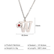 Flower Rhinestone-encrusted 26 Letter Necklace – Jewelry Gift Ideas — 13