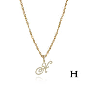 26 Letter Necklace Inset Zircon 18k Gold Necklace – Jewelry Gift Ideas — 6