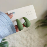 Fresh Mint Blue Versatile C-shaped Earrings – Birthday Gifts — 1